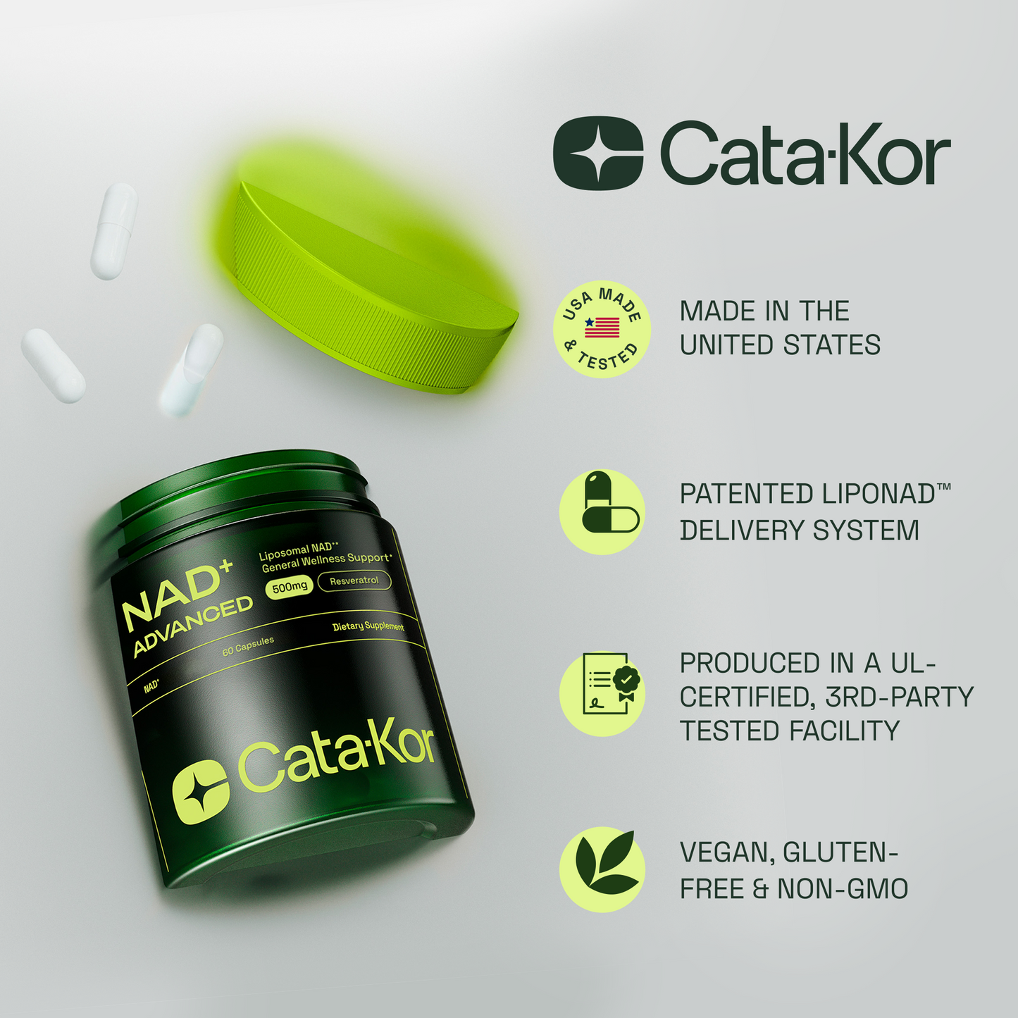 Cata-Kor NAD+ Advanced with Resveratrol