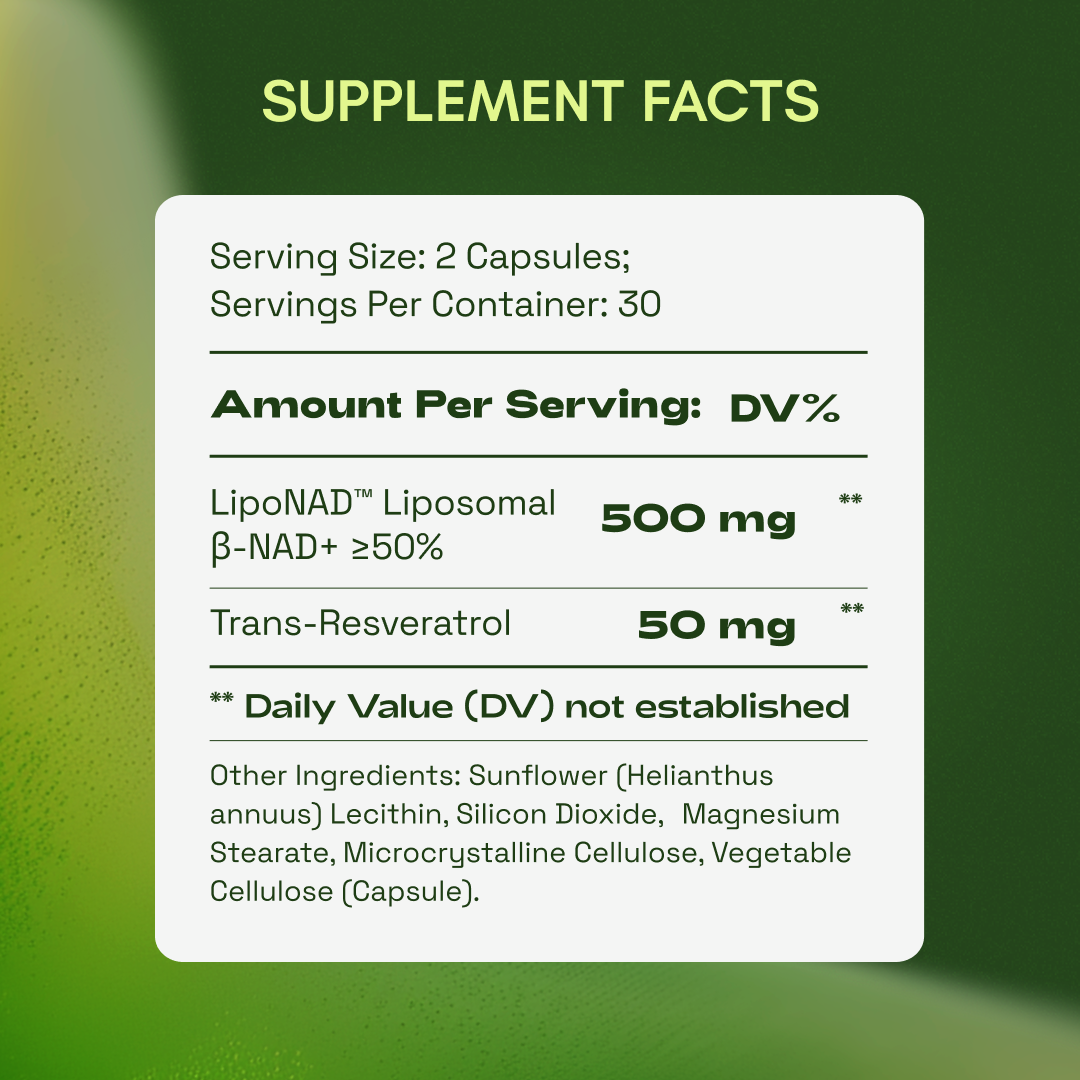 Cata-Kor NAD+ Advanced - NAD Supplement with Resveratrol