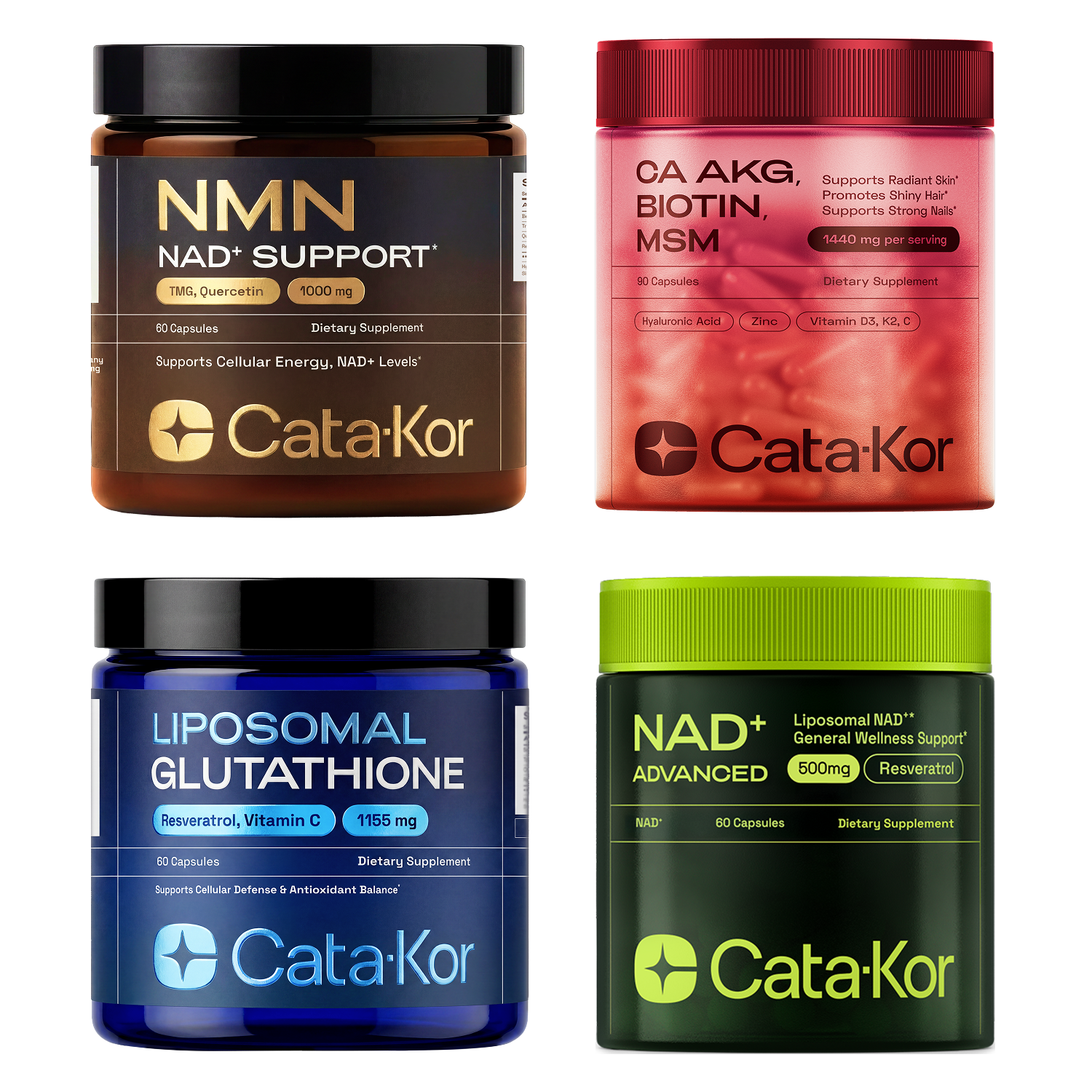 BUNDLE: Liposomal Glutathione 500 mg, NMN 1000 mg, NAD+ Advanced 500 m – Cata-Kor