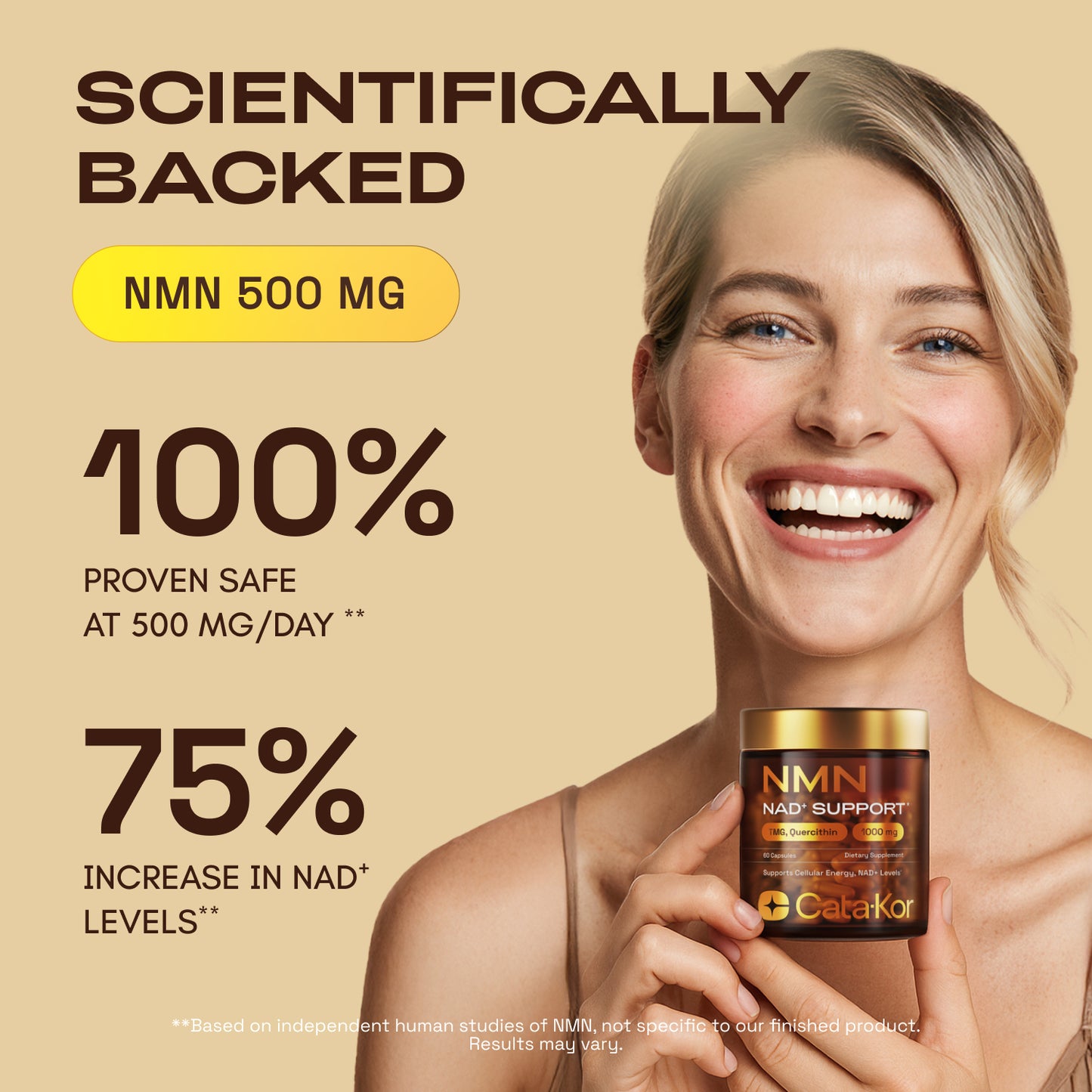 Cata-Kor NMN Supplement, Quercetin, TMG, Resveratrol – Supports Cellular Energy & NAD+ Levels