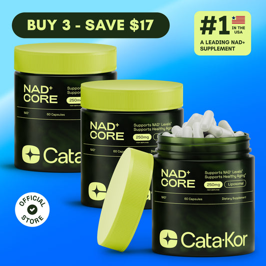 3x Cata-Kor NAD+ Core - NAD Supplement - 180 Capsules