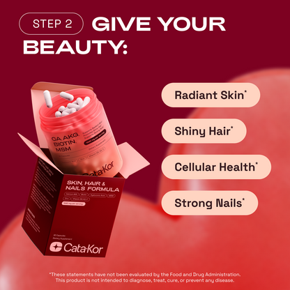 Cata-Kor NMN Longevity Support & Beauty Blend (CA AKG, Hyaluronic Acid & Biotin)