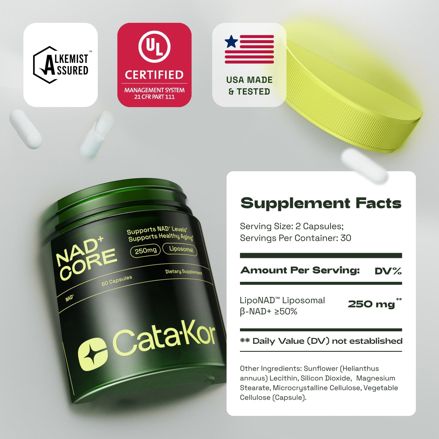 2x Cata-Kor NAD+ Core - NAD Supplement - 120 Capsules