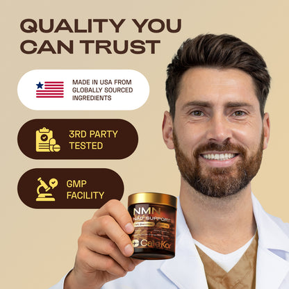 Cata-Kor NMN Supplement, Quercetin, TMG, Resveratrol – Supports Cellular Energy & NAD+ Levels