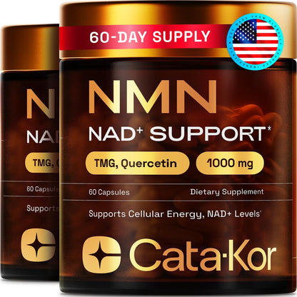 Cata-Kor NMN Supplement, Quercetin, TMG, Resveratrol – Supports Cellular Energy & NAD+ Levels