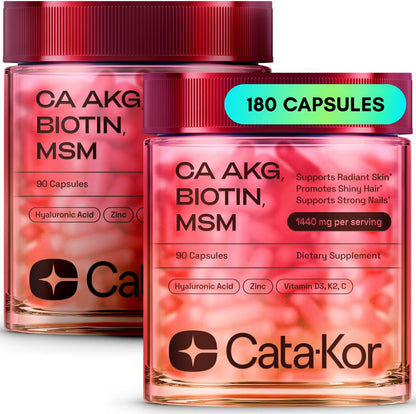 Cata-Kor Skin, Hair & Nails Supplement – Ca AKG, MSM, Hyaluronic Acid, Biotin