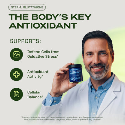 CEO's Bundle - Cata-Kor Liposomal Glutathione 500 mg, NMN 1000 mg, NAD+ Advanced 500 mg, CA AKG 1000 mg, Biotin, MSM, TMG, Hyaluronic Acid