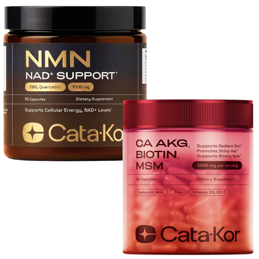 Cata-Kor NMN Longevity Support & Beauty Blend (CA AKG, Hyaluronic Acid & Biotin)