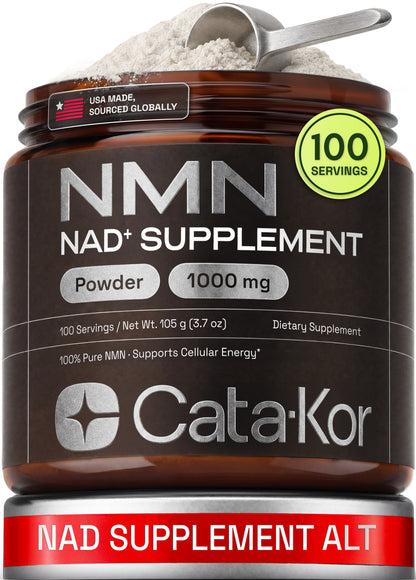Cata-Kor NMN Supplement Powder 1000 mg - Pure NMN Powder 100 Servings 105g