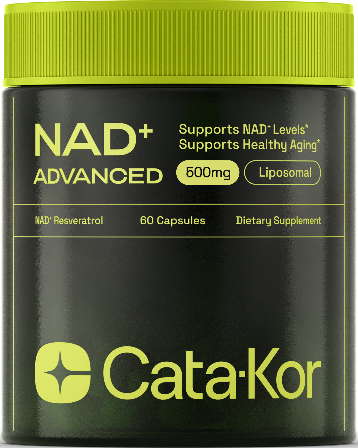 Cata-Kor NAD+ Advanced - NAD Supplement with Resveratrol - 60 Capsules
